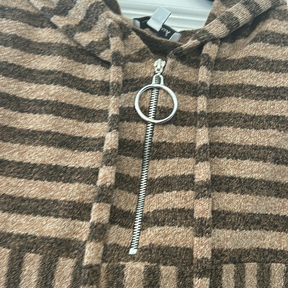 White birch Striped Brown Hoodie - Picture 2 of 7